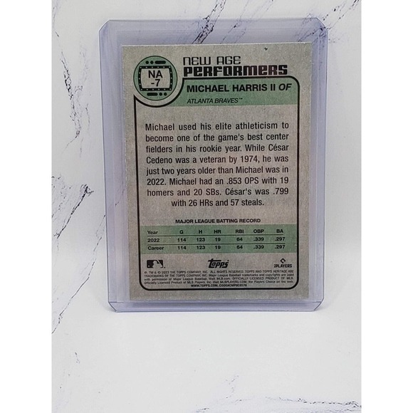 2023 Topps Heritage New Age Performers Michael Harris II (RC) NA-7 - Picture 2 of 4